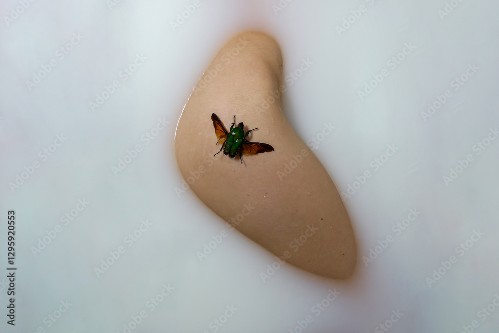 Obraz premium Insekt auf dem Bein 