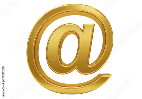 Wallpaper Mural Isolated Golden Email Symbol Torontodigital.ca