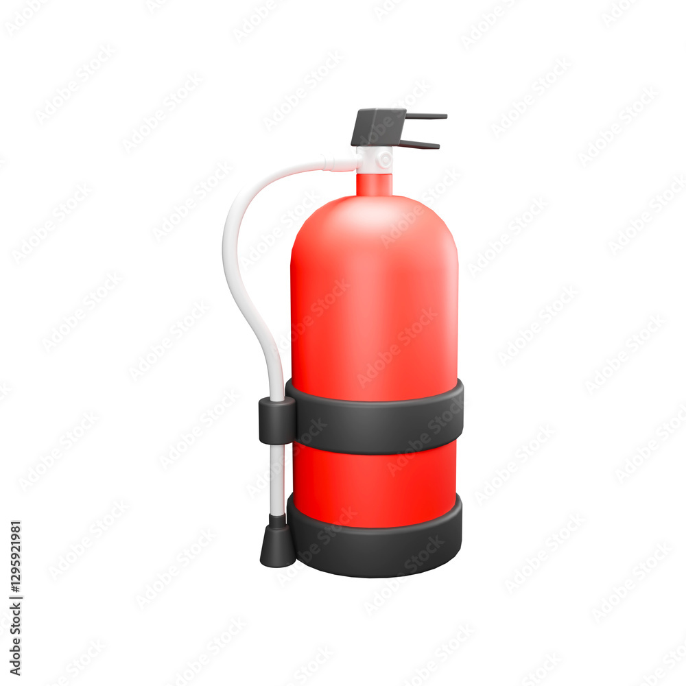 Obraz premium 3D rendered illustration of fire extinguisher 