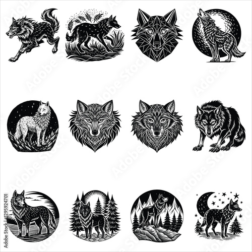 Wolf Silhouette Bundle 