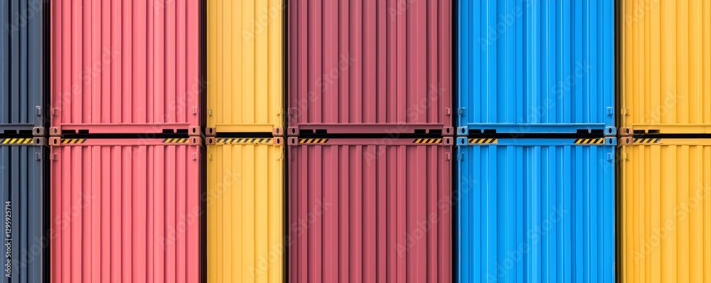 A vibrant arrangement of shipping containers in various colors, showcasing a modern industrial aesthetic. A vibrant arrangement of shipping containers in various colors, showcasing a modern industrial aesthetic.