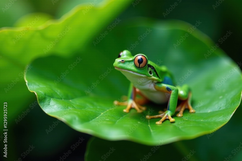 big green frog sitting in the middle of a leaf, big frog, cartoon, green frog big green frog sitting in the middle of a leaf, big frog, cartoon, green frog