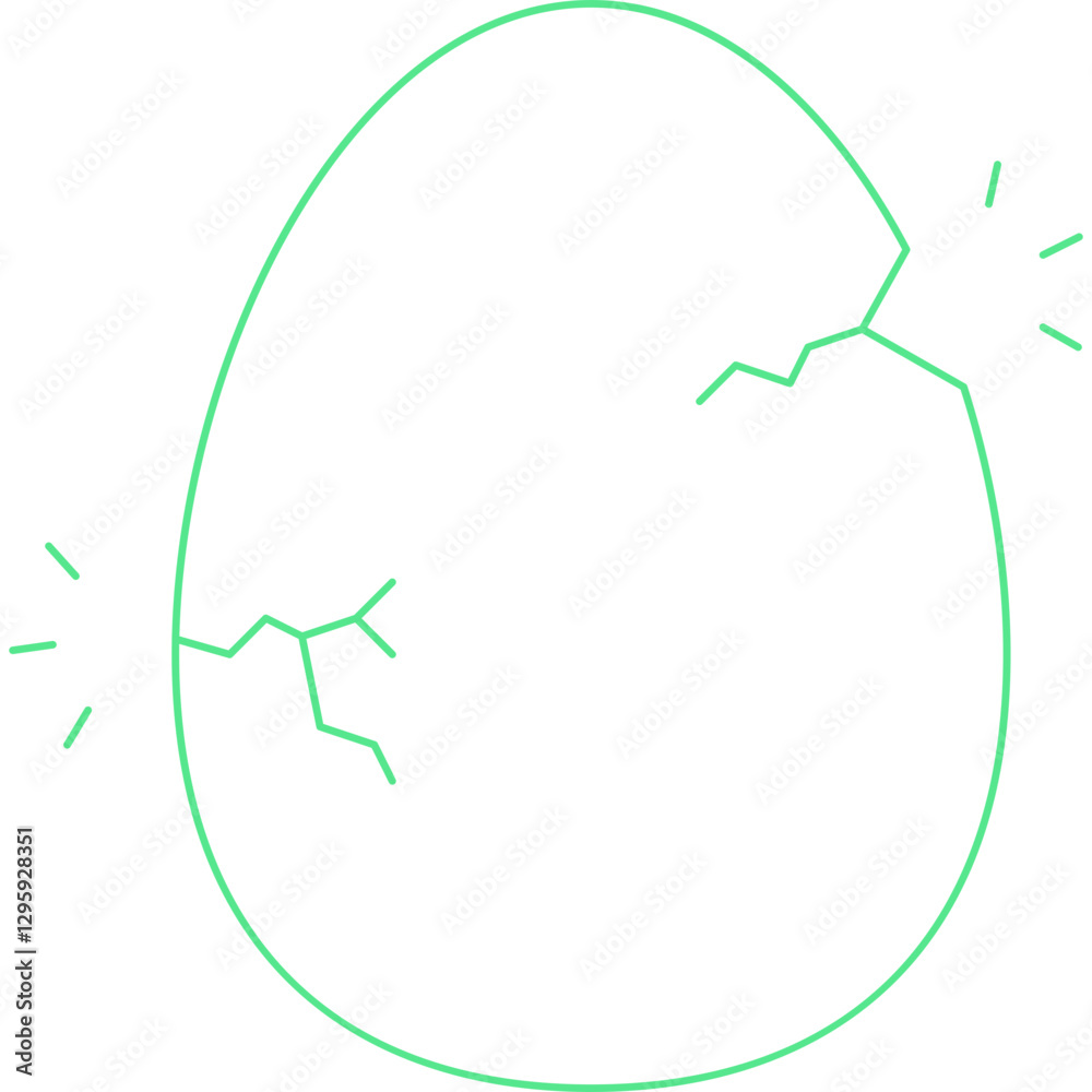 Hatched Egg single vector icon illustration Hatched Egg single vector icon illustration