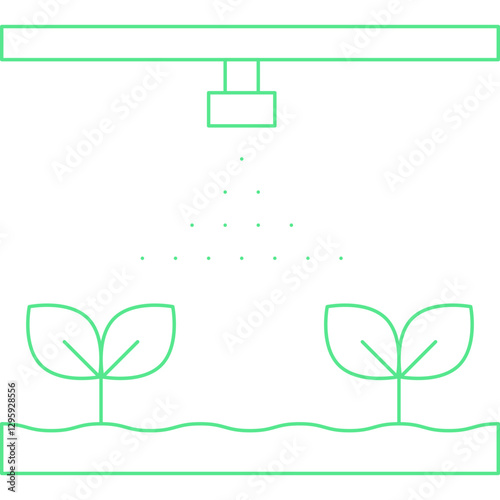 Irrigation single vector icon illustration