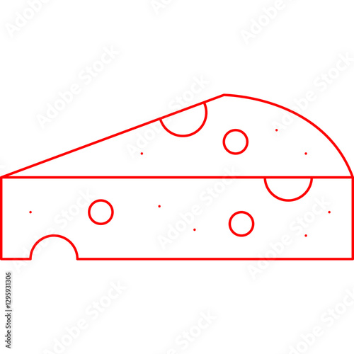 Cheese single vector icon illustration