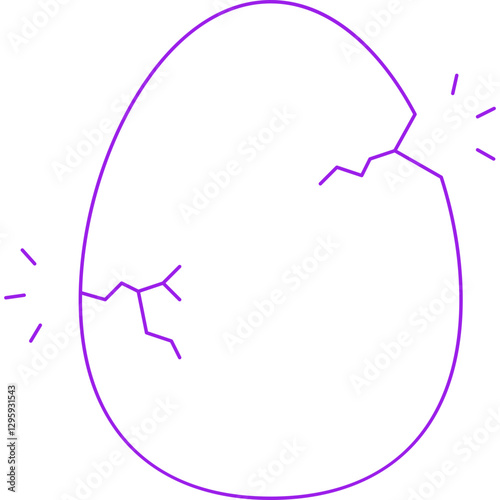 Hatched Egg single vector icon illustration