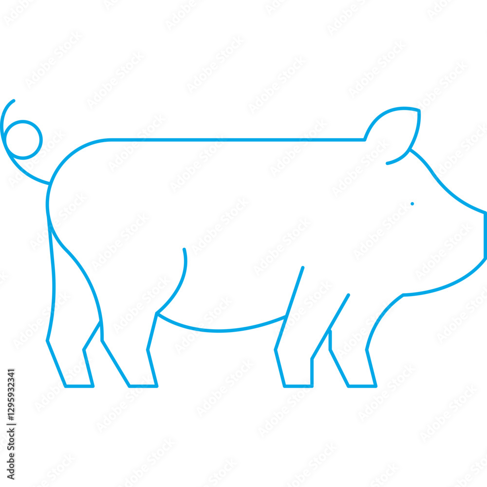 Farm Animal single vector icon illustration