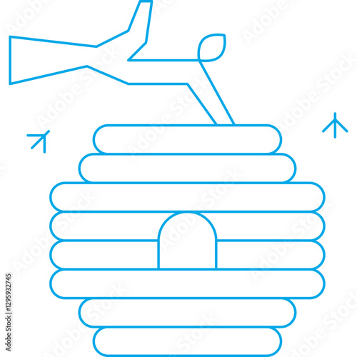 Hive single vector icon illustration