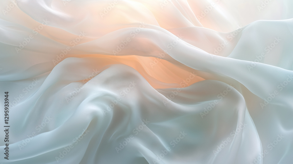 Obraz premium 風に舞う透けるスカーフの優雅な瞬間