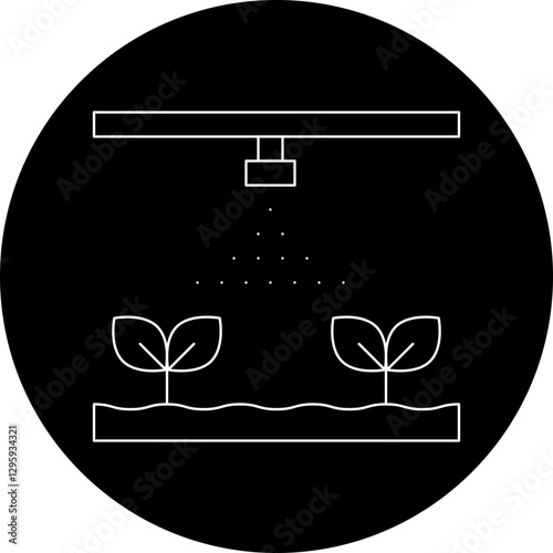 Irrigation single vector icon illustration