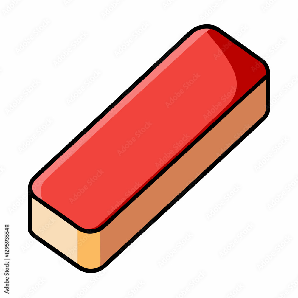 Eraser icon on a white background Eraser icon on a white background