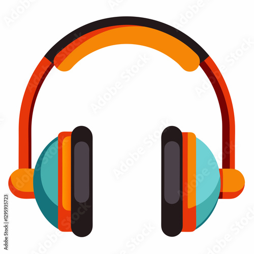 Headphones icon in vibrant colors and modern design
