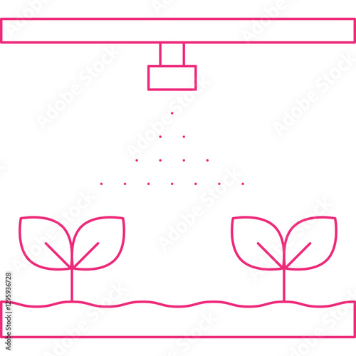 Irrigation single vector icon illustration
