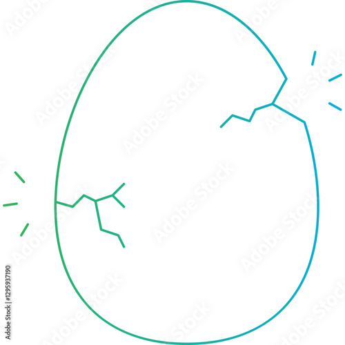 Hatched Egg single vector icon illustration