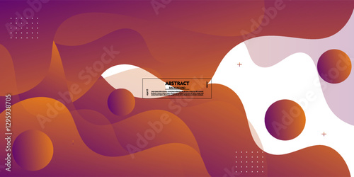 Purple and orange abstract background with simple shapes. Fresh and bright design. Popular and modern with 3d shadow concept. Vector eps10