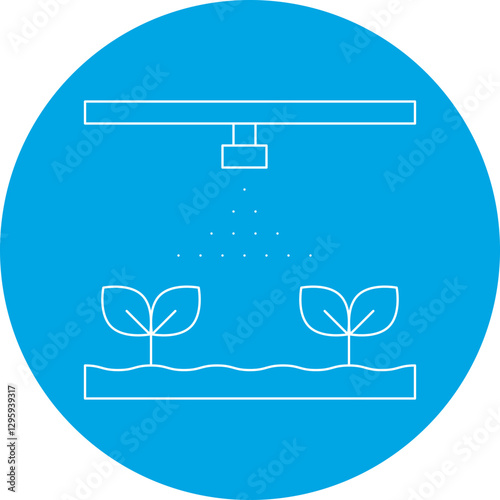 Irrigation single vector icon illustration