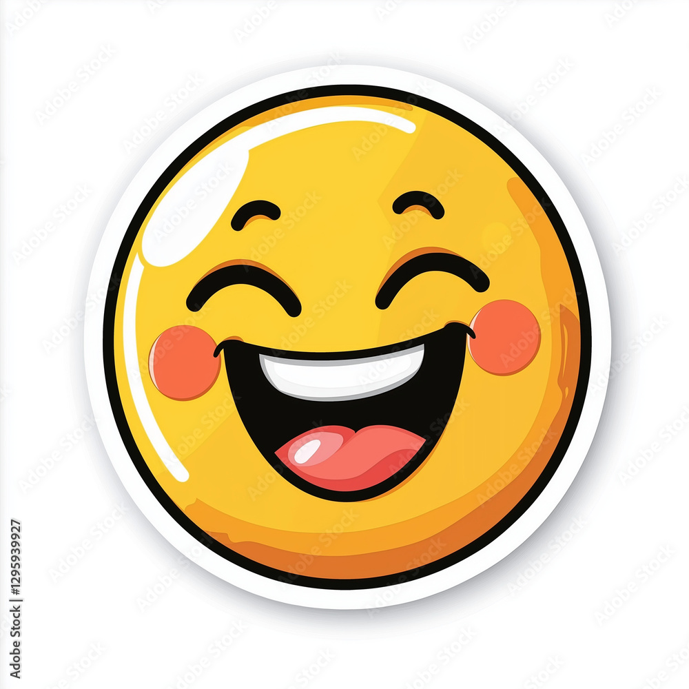 Fototapeta premium Smiley face emoticon vector illustration