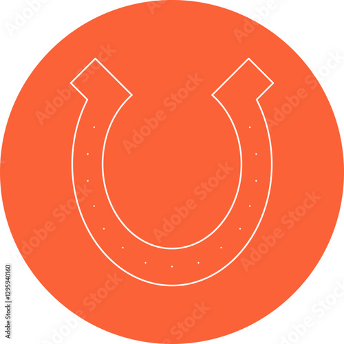 Horse Shoe single vector icon illustration