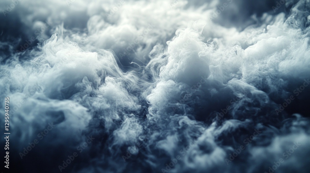 Obraz premium Soft tendrils of fog swirl and weave in the early morning hours, blanketing the ground in a delicate shroud. The tranquil atmosphere invites a sense of peace and wonder