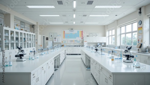 Modern Minimalist School Science Laboratory