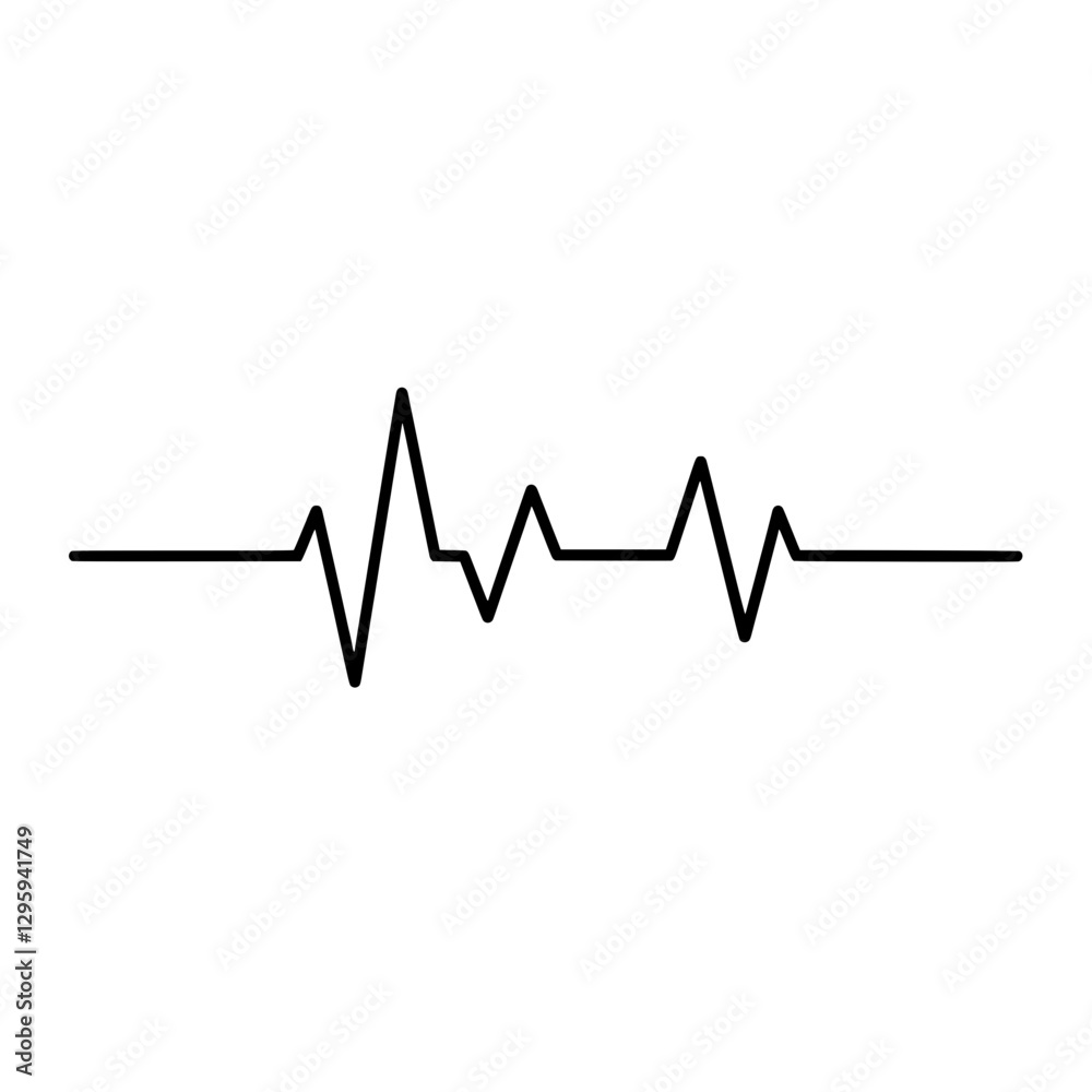 Vitality in Lines: A stark, graphical representation of a heartbeat, symbolizing life, health, and the rhythm of existence, rendered in a minimalist style. Vitality in Lines: A stark, graphical representation of a heartbeat, symbolizing life, health, and the rhythm of existence, rendered in a minimalist style.