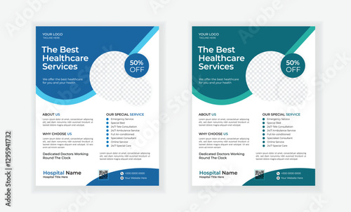 Modern healthcare and medical flyer or poster design layout, leaflets decoration for printing and presentation vector,cover a4 template design.