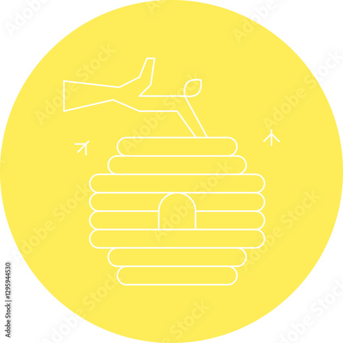 Hive single vector icon illustration