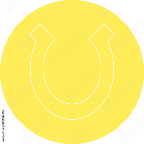 Horse Shoe single vector icon illustration