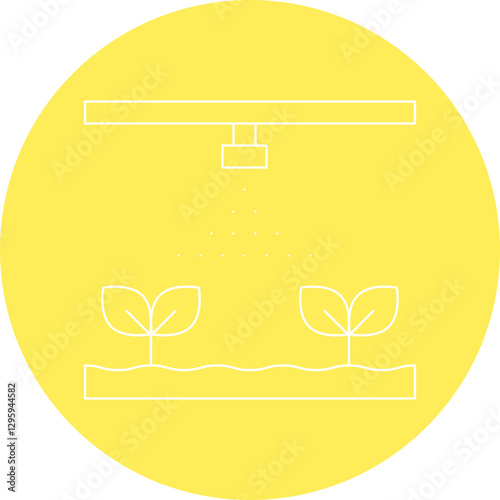 Irrigation single vector icon illustration