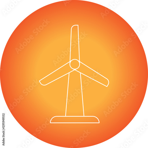 Windmill single vector icon illustration