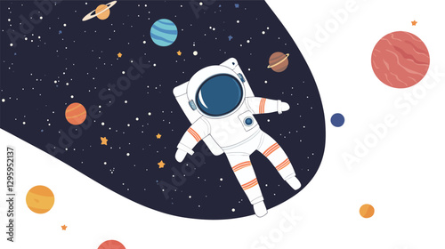 Astronaut Theme Background – Space Exploration Cosmic Wallpaper