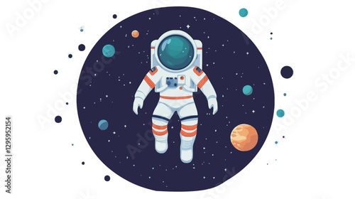 Astronaut Theme Background – Space Exploration Cosmic Wallpaper