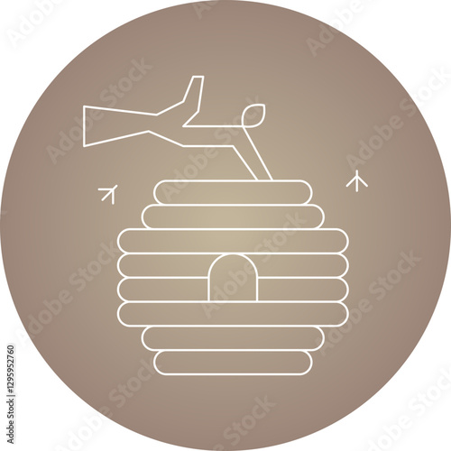 Hive single vector icon illustration