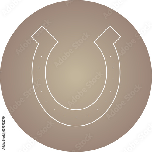 Horse Shoe single vector icon illustration