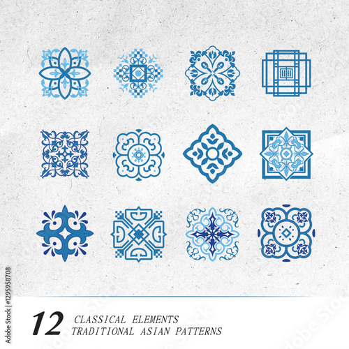 Classical Elements Traditional Asian Patterns