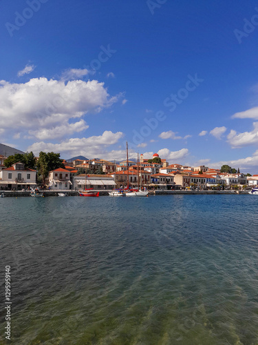 Galaxidi in Greece. Coastal View