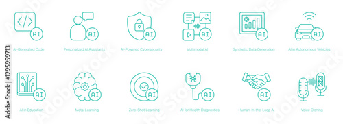 AI-Generated Code and Personalized AI Assistants Vector Icon