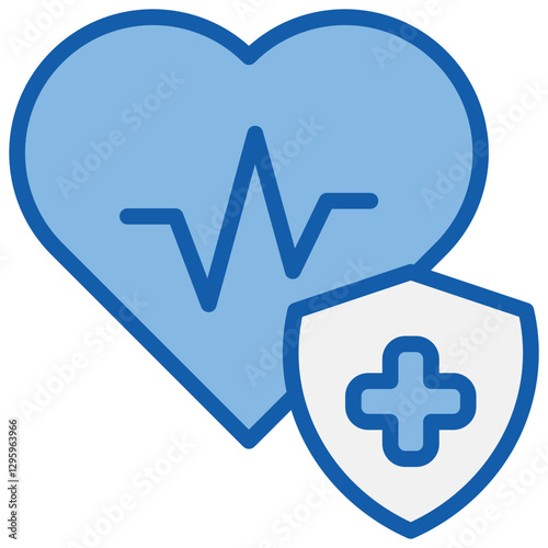 Insurance Blue White Icon