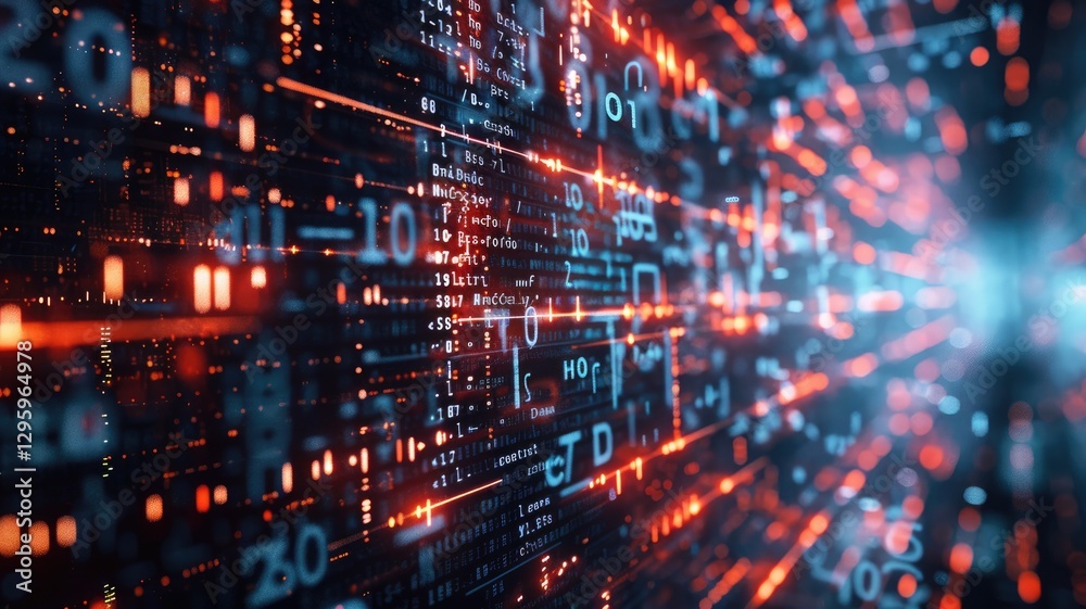 Fototapeta premium Abstract of chip on complex circuit with digital technology style design and the electric light graphic show dynamic movement represent about processor algorithm process on high tech device. AIG53.