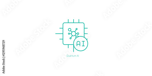 Quantum AI for High-Performance Computing and Complex Problem-Solving Vector Icon