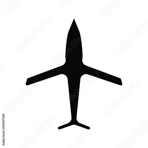 Airplane Icon. Passenger Airplane Illustration. Holidays And Travel.