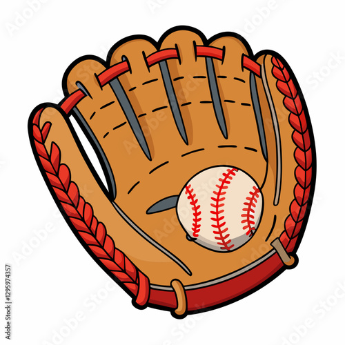 Baseball Glove with baseball