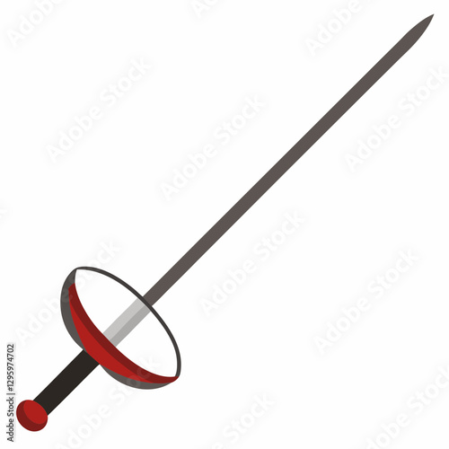 Fencing Sword icon on transparent background