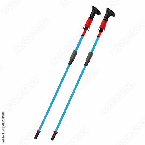 Ski Poles icon isolated on white background