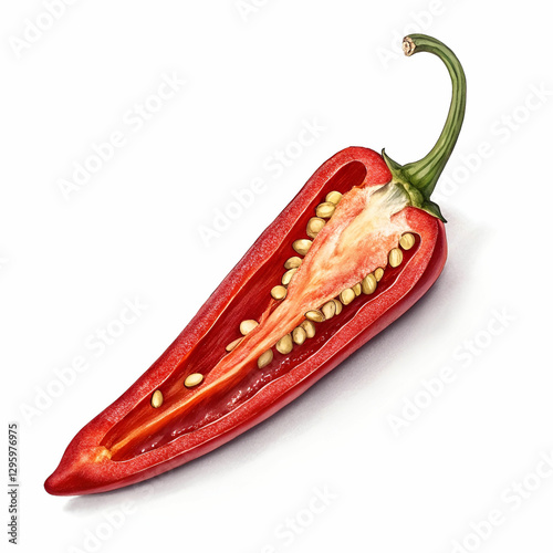 chili pepper isolated on white