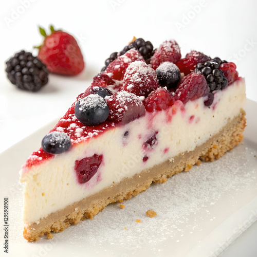 delicious berry cheesecake slice