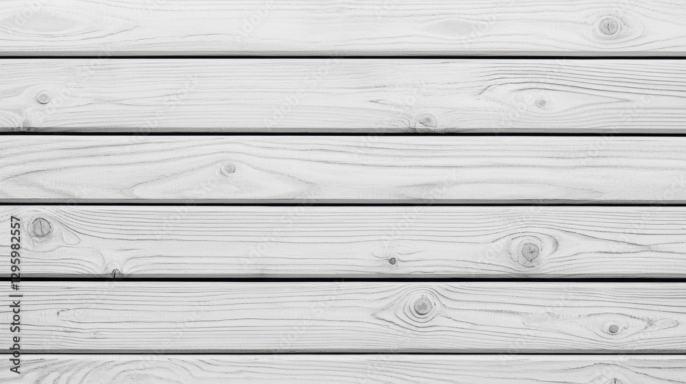 Naklejka premium Whitewashed Wood Planks Background for Rustic or Modern Design