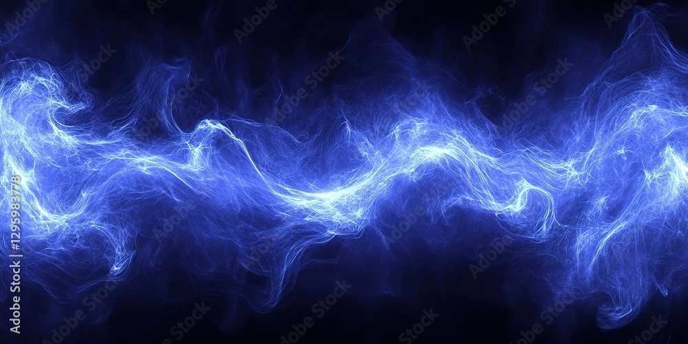 Fototapeta premium Swirling blue energy pattern radiating a sense of dynamic motion in a dark atmosphere