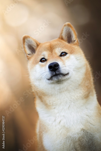 Shiba inu dog portrait