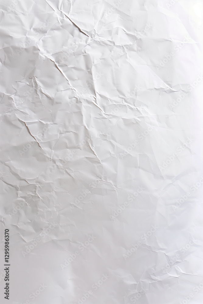 Fototapeta premium Crumpled white paper texture for backgrounds.